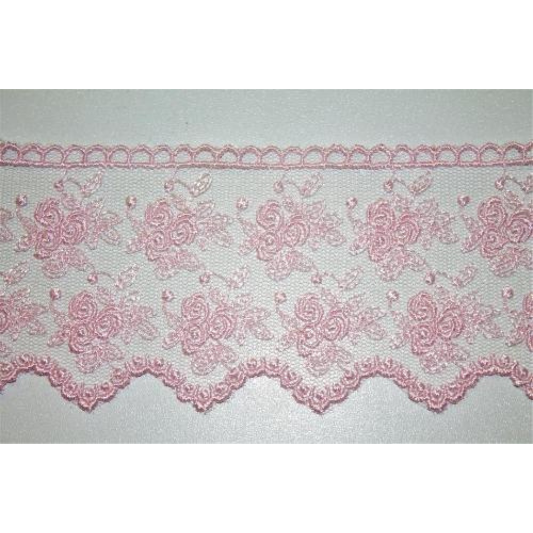 Pizzo Tulle H. 6cm. 1619 ROSA